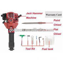 1700w 2.4HP 52cc Mini Gasoline Jack Hammer Handheld Portable Gas Powered Rotary Hammer